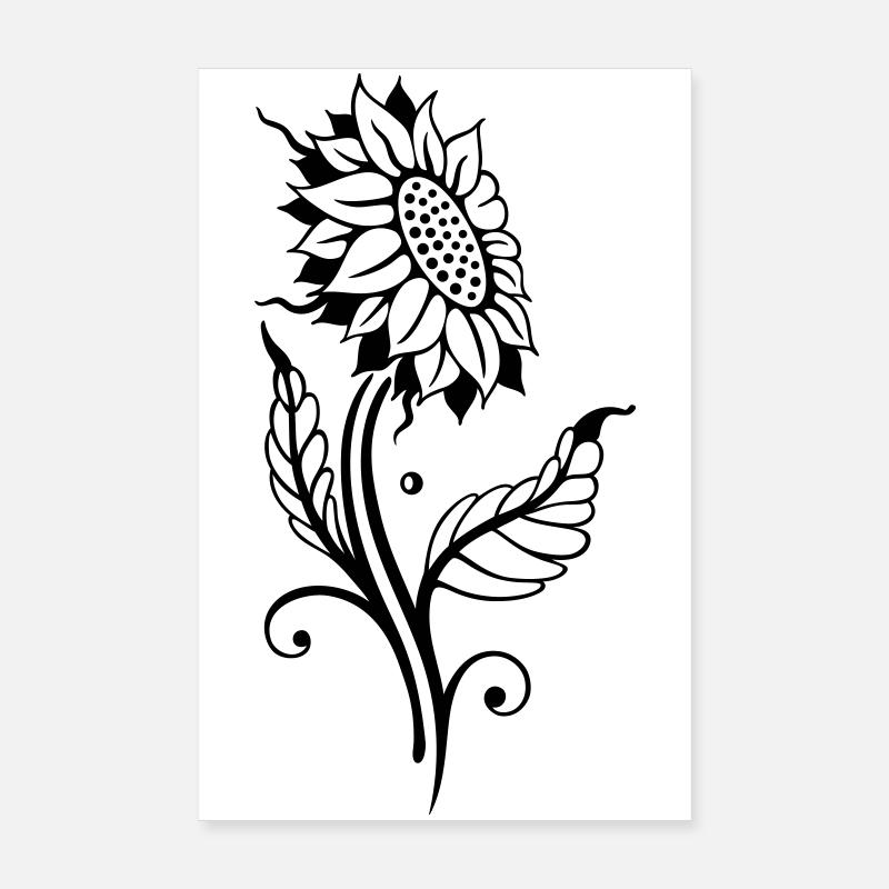 Tournesol Soleil Été Poster 20 x 30 cm
