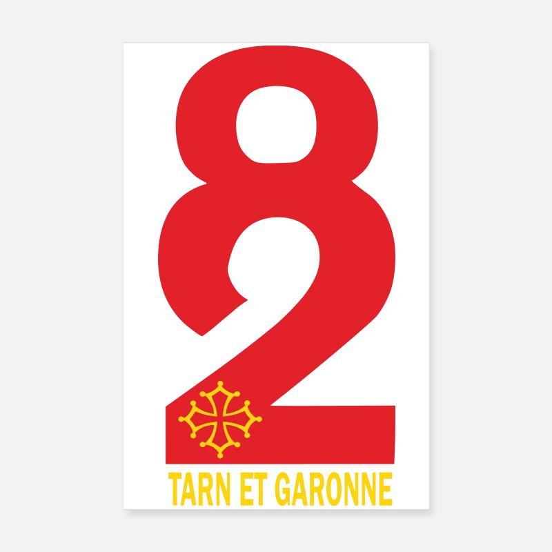 Tarn et Garonne - Poster 20x30 cm - Weiß