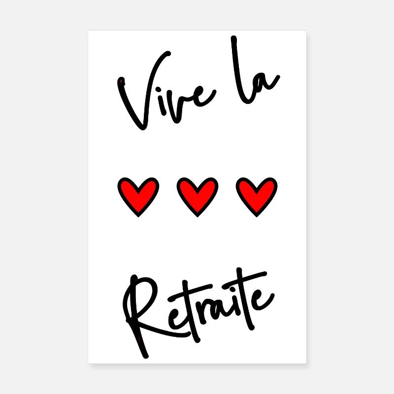 RETRAITE. BONNE RETRAITE. JOYEUSE RETRAITE Poster 20 x 30 cm