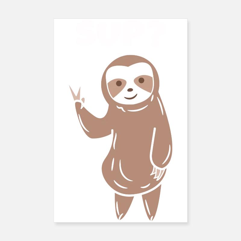 Faultier Cool Spruch Tier Zoo Dschungel Urwald Poster 20x30 cm
