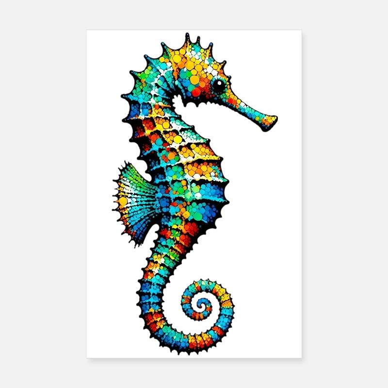 Seahorse Poster 8" x 12" (20x30 cm)