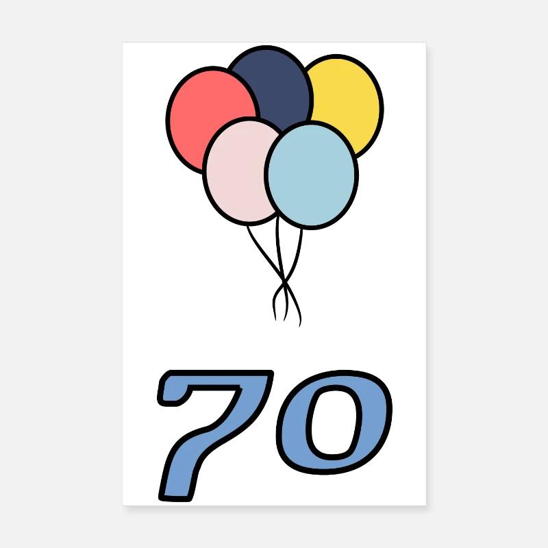 70. 70 YEARS. 70th ANNIVERSARY Poster 8" x 12" (20x30 cm)