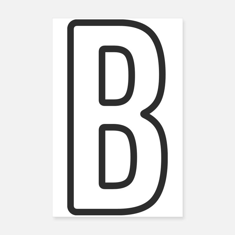 Typodesign de la lettre B Poster 20 x 30 cm