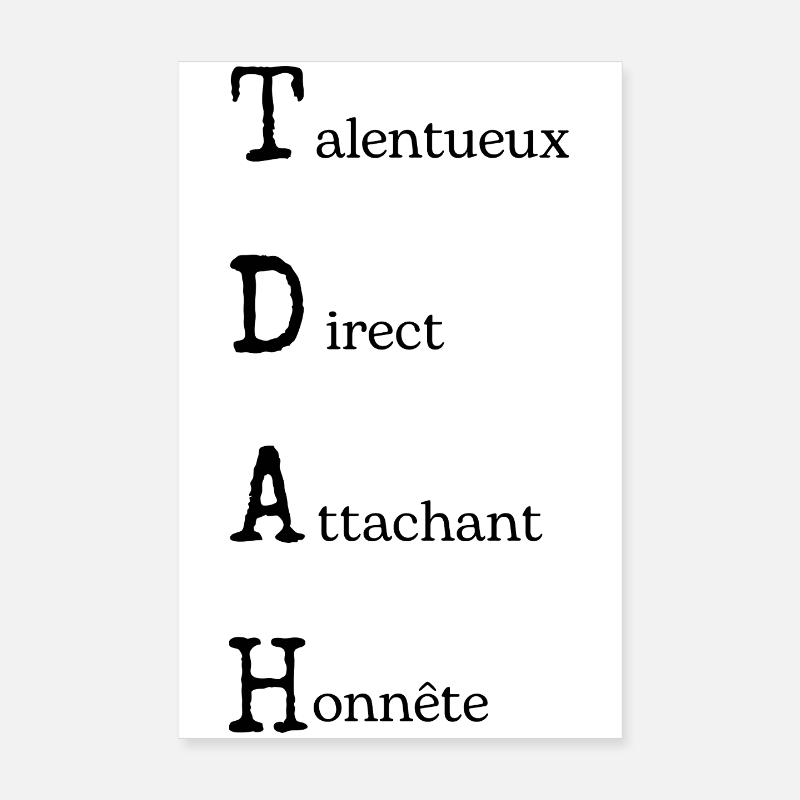 ADHD Power: Neurodivergent Positivity - Poster 8" x 12" (20x30 cm) - white