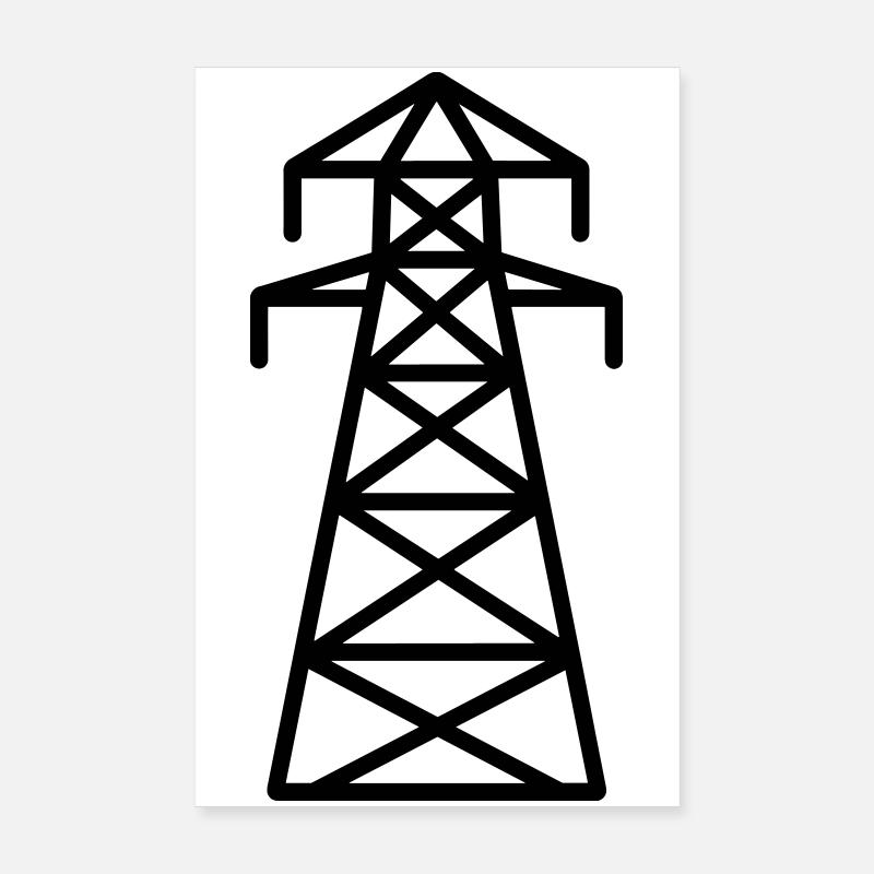 electricity pylon Poster 8" x 12" (20x30 cm)