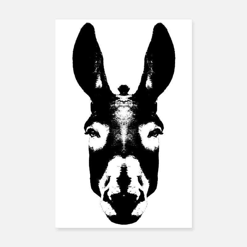 Donkey / Head Poster 8" x 12" (20x30 cm)