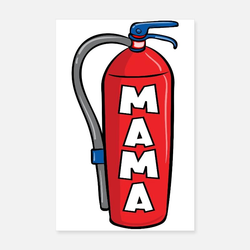 Maman pompier Poster 20 x 30 cm