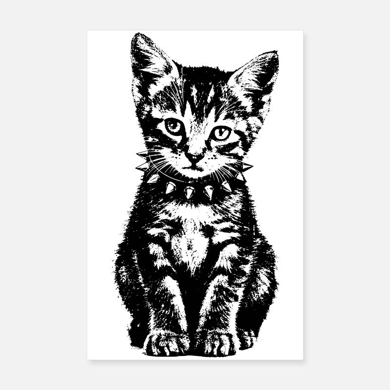 Punk Kätzchen Poster 20x30 cm
