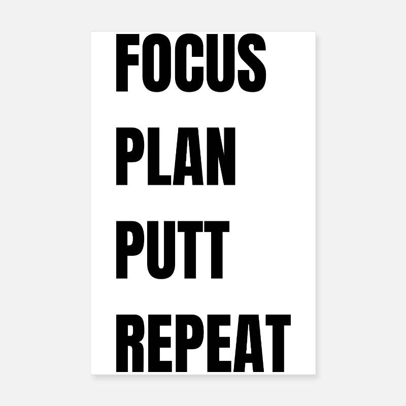 Répétition du putt du plan Focus Golf Poster 20 x 30 cm