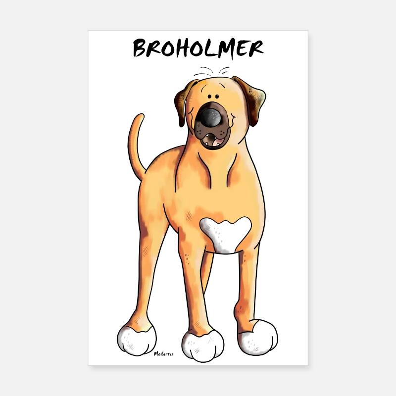 Balu der Broholmer - Poster 20x30 cm - Weiß