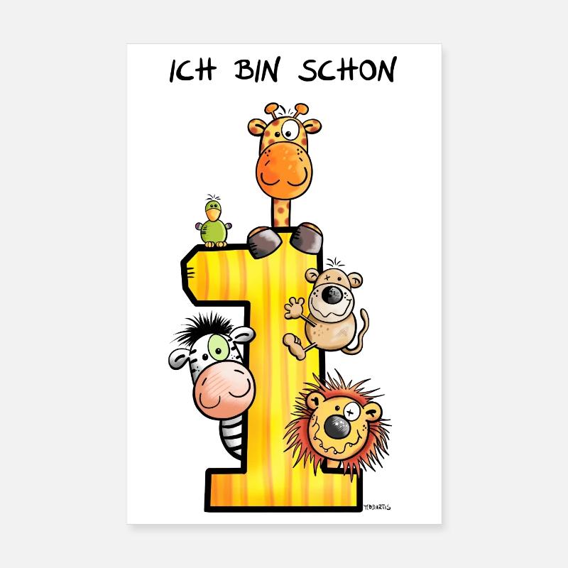 Ich bin schon Eins Poster 20x30 cm