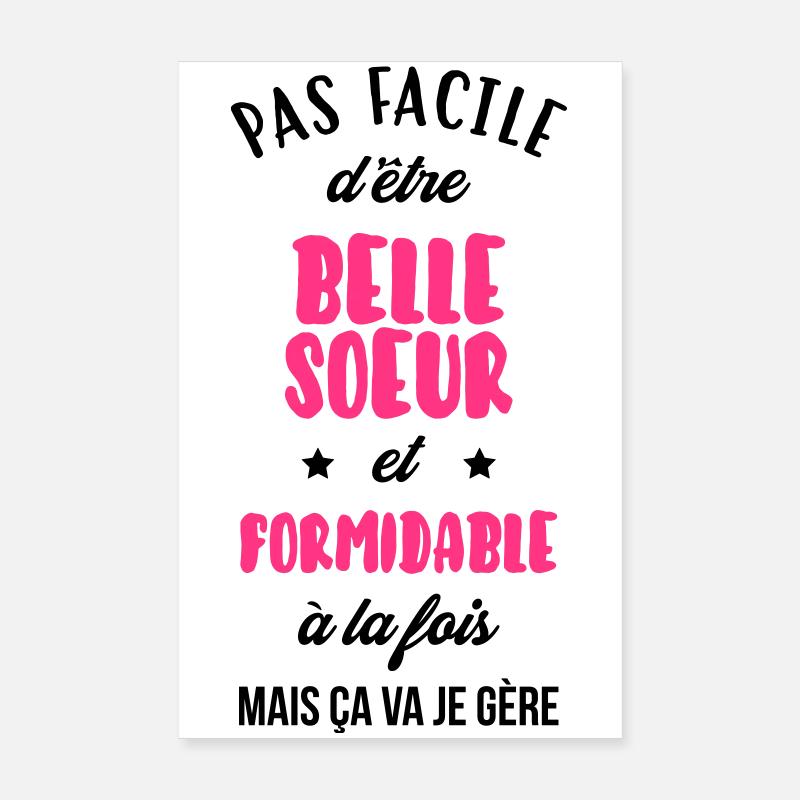 Belle Beau-Frère / Belle-Sœur / Beau Frere / Belle Poster 20 x 30 cm