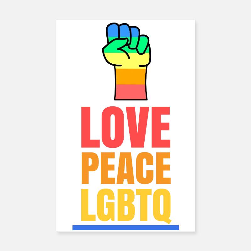 Love Pride Lgbt Gay Déclaration Sexuality Pride Poster 20 x 30 cm