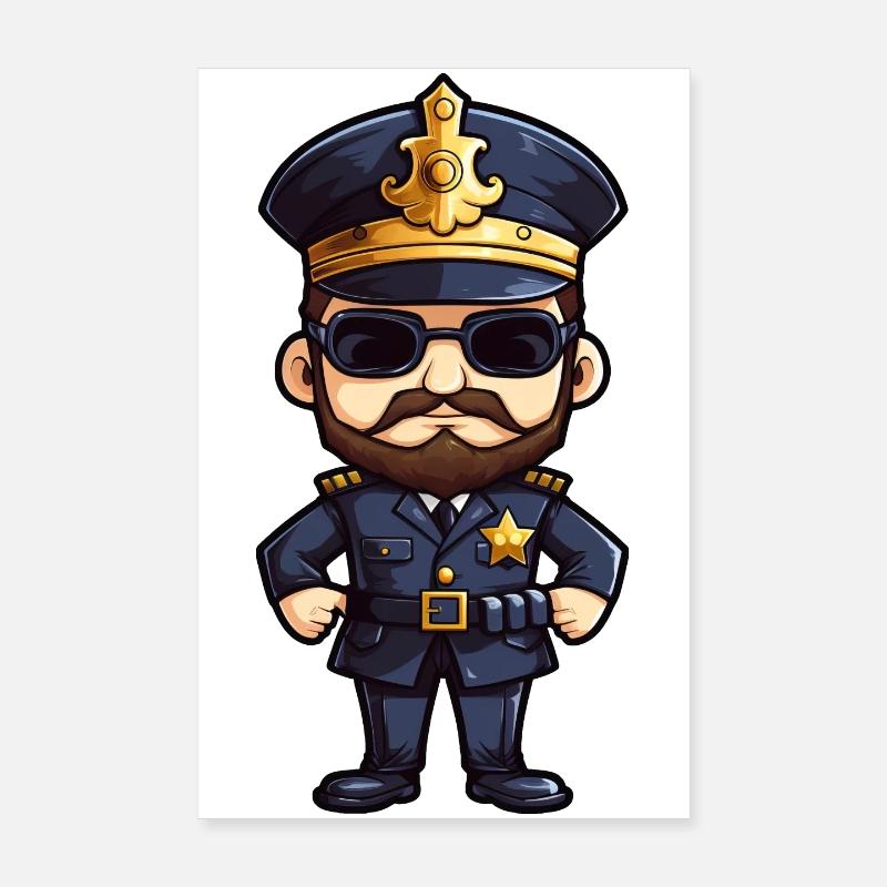 Policeman Poster 8" x 12" (20x30 cm)
