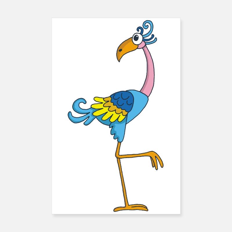 Lustiger Vogel Poster 20x30 cm