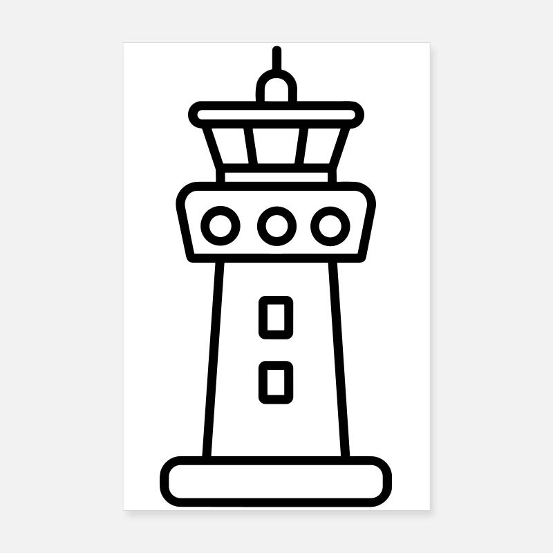 Kontrollturm Poster 20x30 cm
