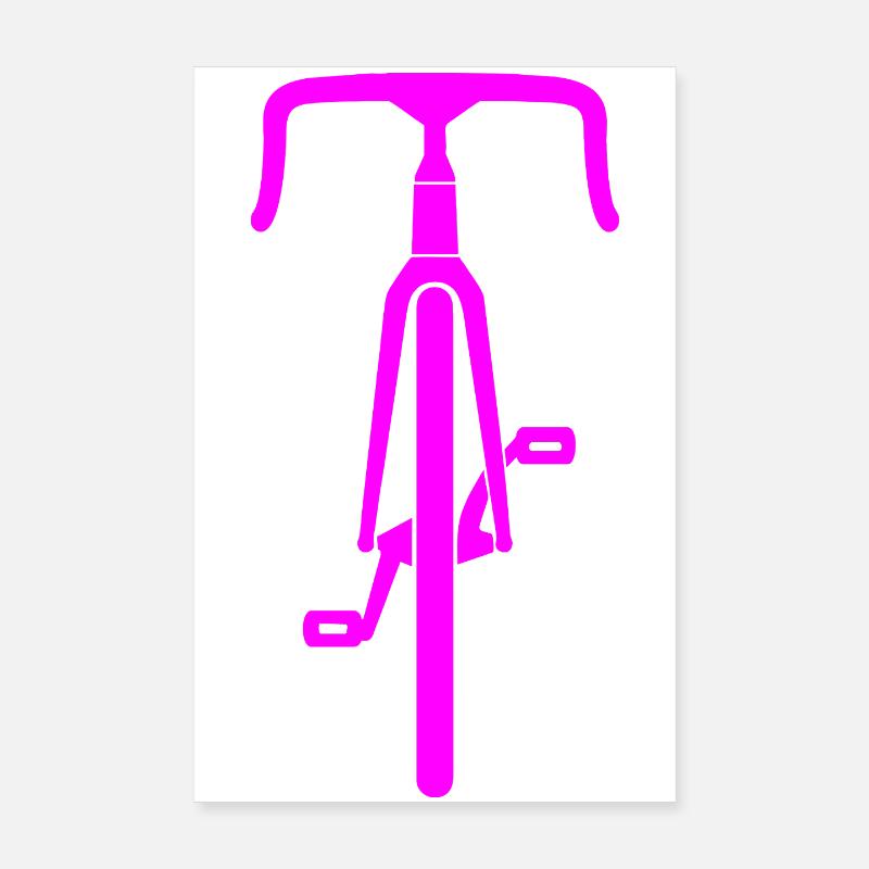 Rennrad Frontsilhouette Poster 20x30 cm