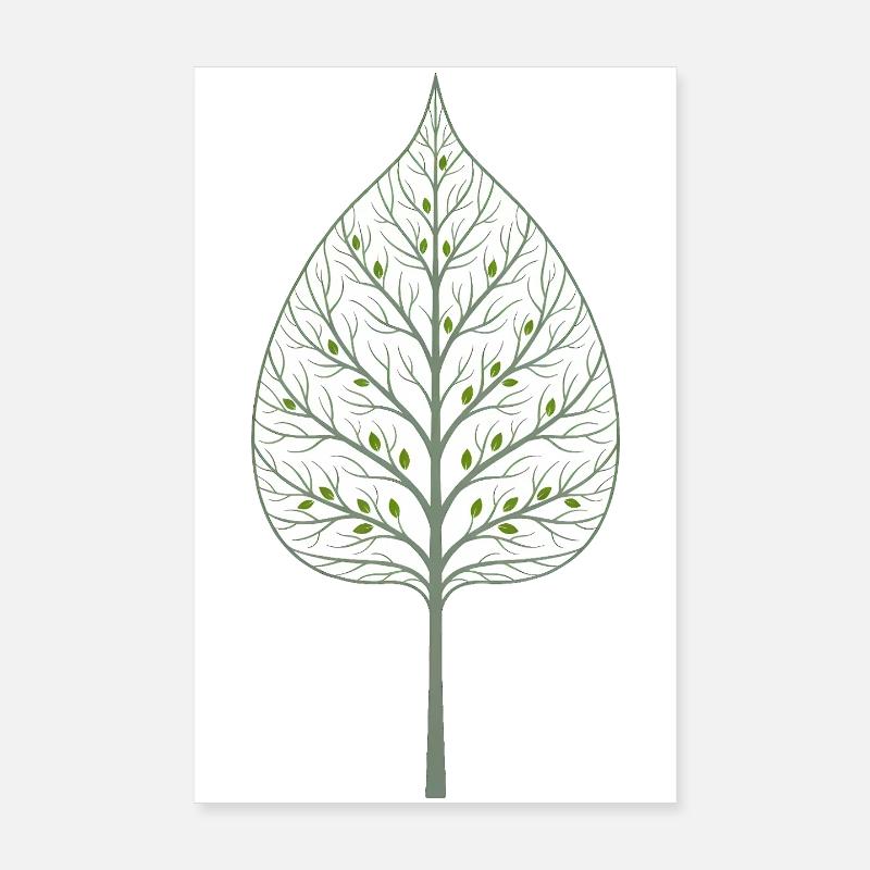 Hidden tree in the leaf Poster 8" x 12" (20x30 cm)