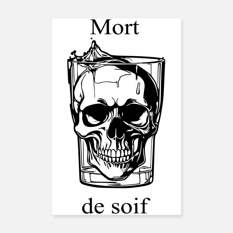 Schädel – Tod des Durstes Poster 20x30 cm