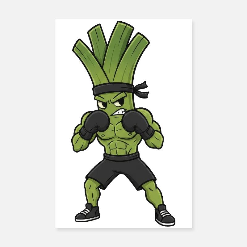 Arts martiaux d’arts martiaux Boxer Boxer Oigon Spring Oignon Précoce - Poster 20 x 30 cm - blanc