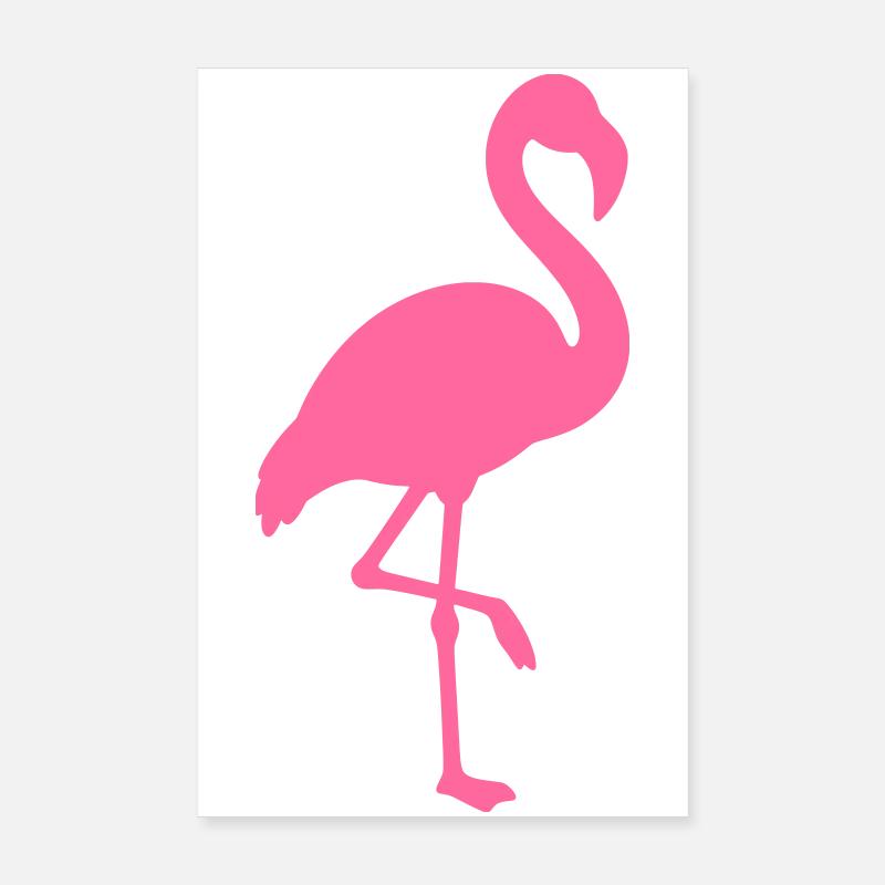 Flamingo Vector Poster 8" x 12" (20x30 cm)