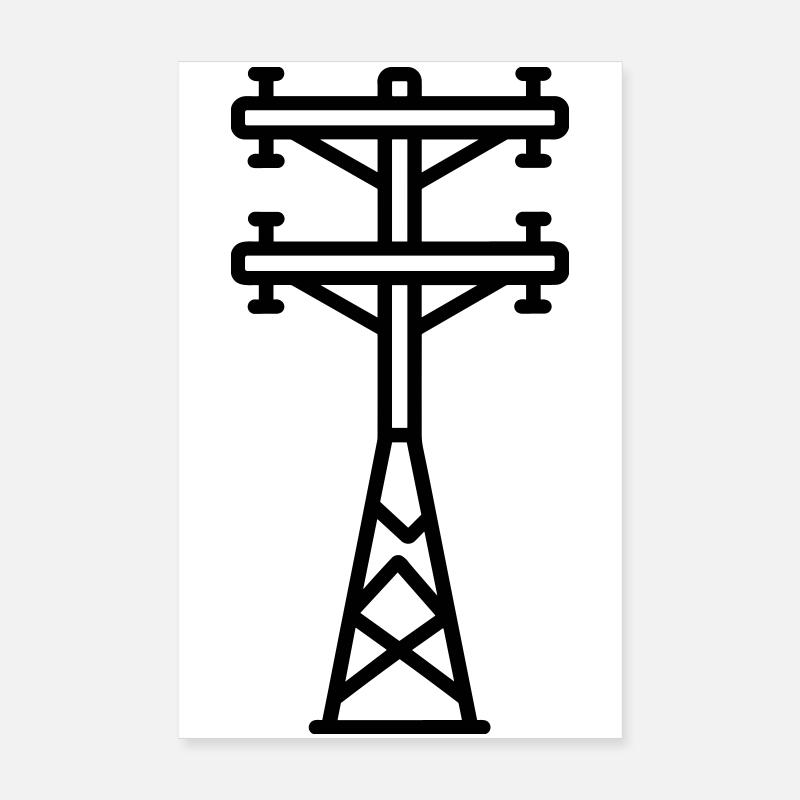 power pole Poster 8" x 12" (20x30 cm)