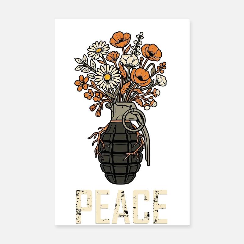 Grenade des Fleurs de la Paix Poster 20 x 30 cm