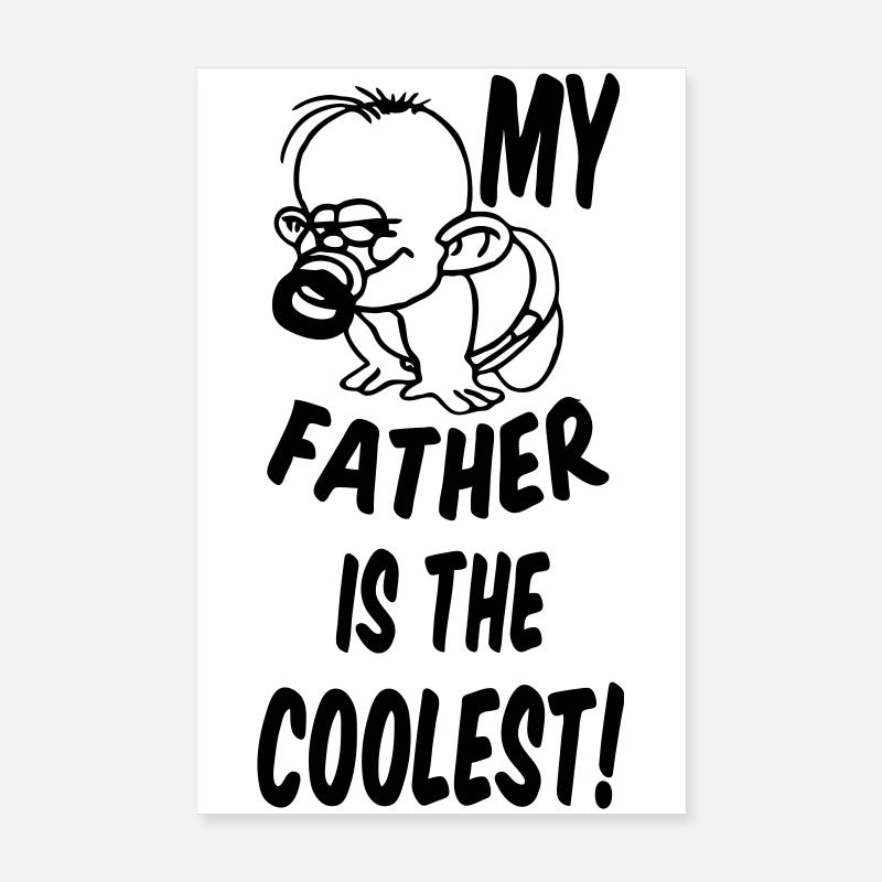 Coolest Father Poster 8" x 12" (20x30 cm)