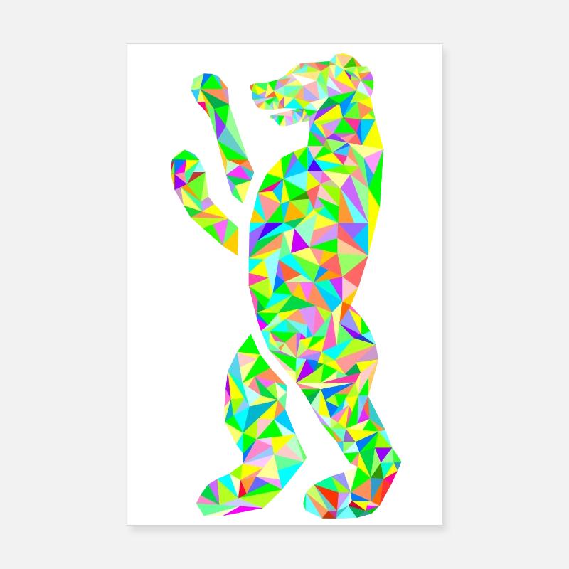Bär polygon Poster 20x30 cm