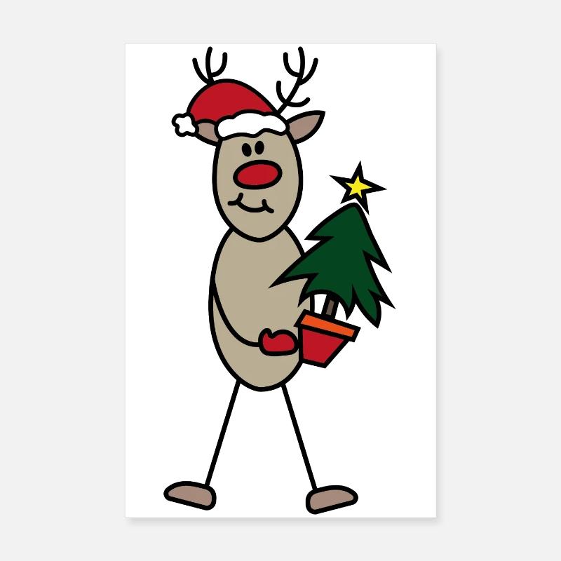 Noël drôle Poster 20 x 30 cm