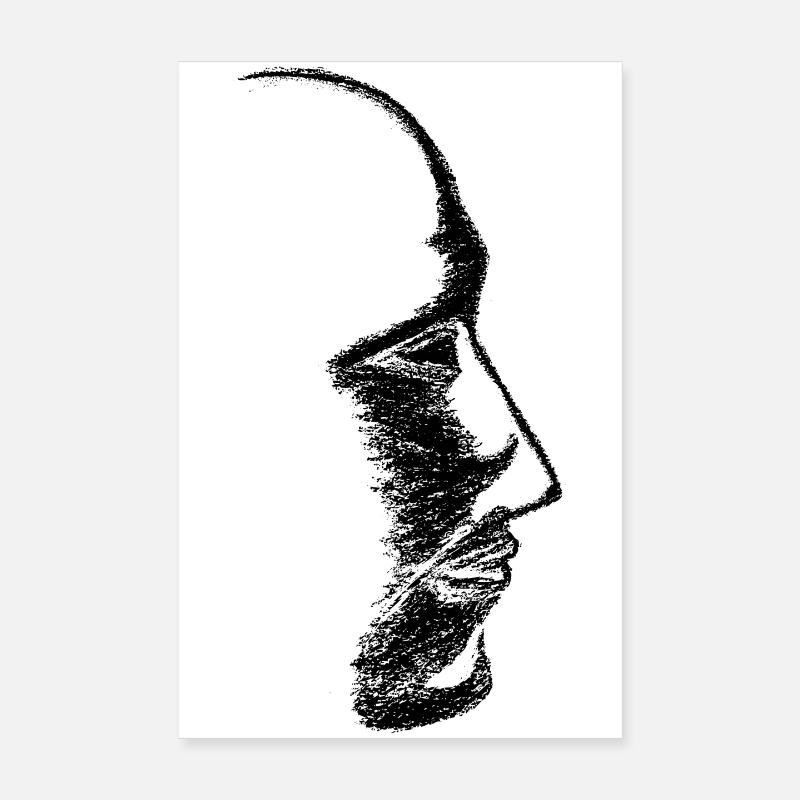Tête - Dessinée Poster 20 x 30 cm