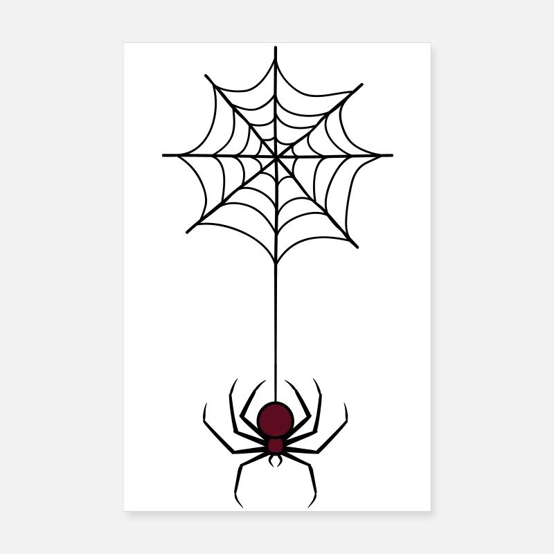 Araignée d’Halloween effrayante en toile Poster 20 x 30 cm