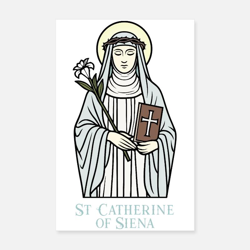 Sainte Catherine de Sienne Poster 20 x 30 cm