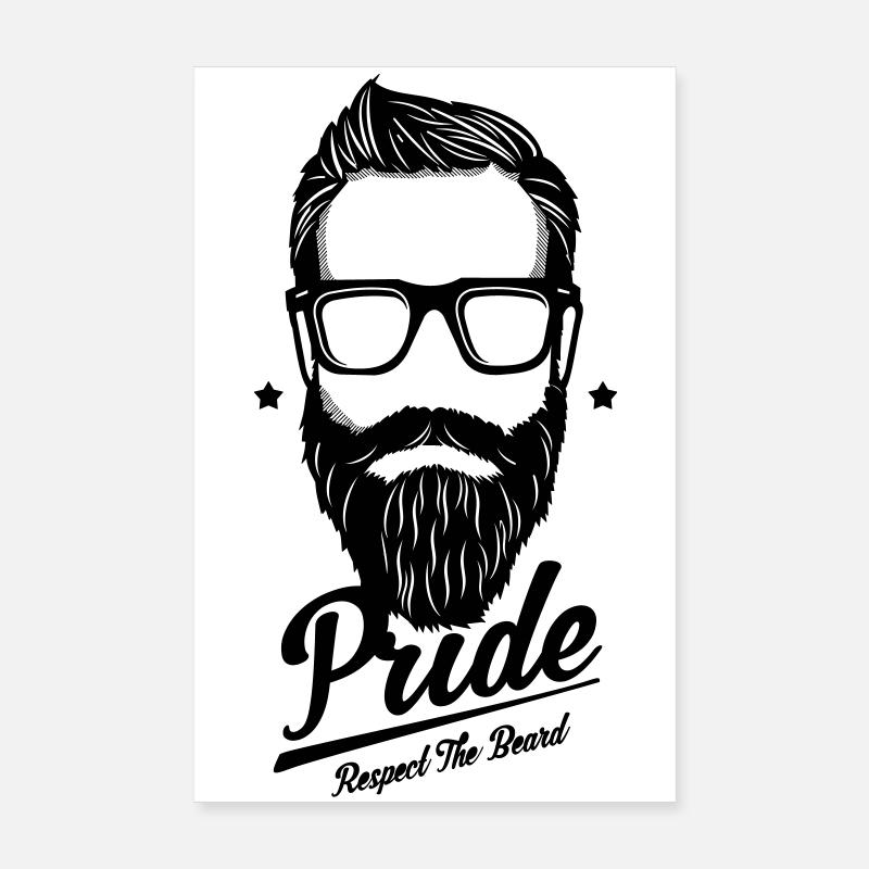 Bart - Respect the beard - Poster 8" x 12" (20x30 cm) - white