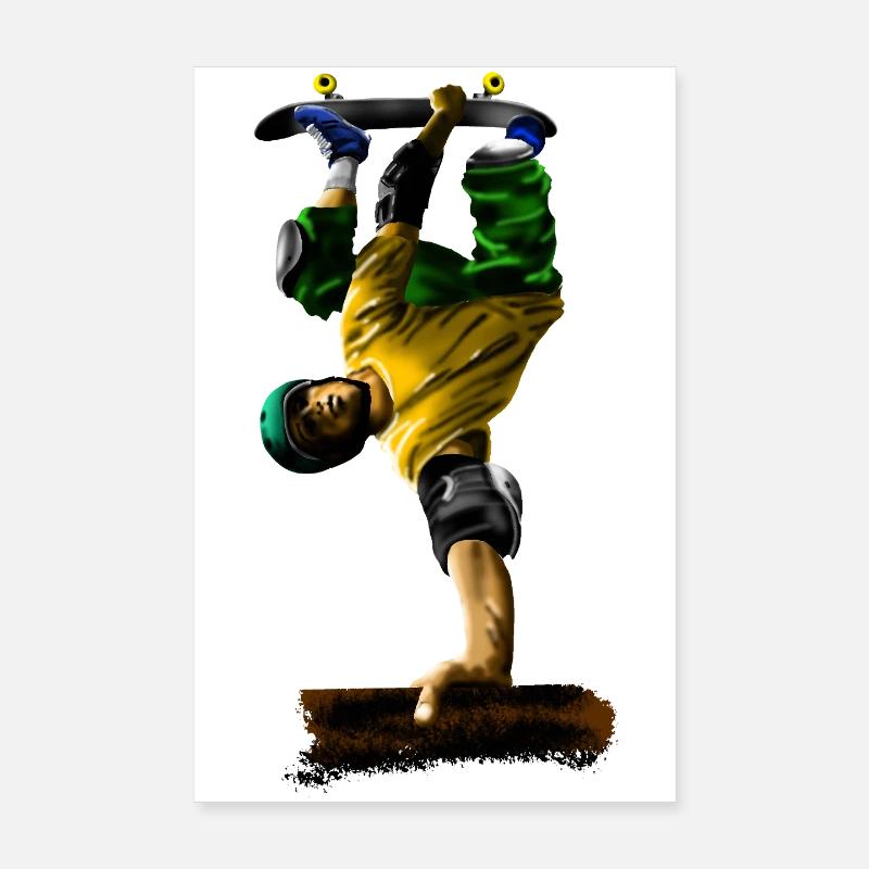Straßen-Skateboarder Sprung Dynamik Poster 20x30 cm