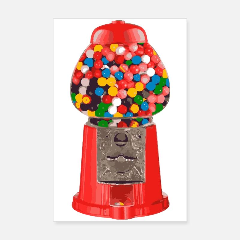 Gumball vending machine Poster 8" x 12" (20x30 cm)