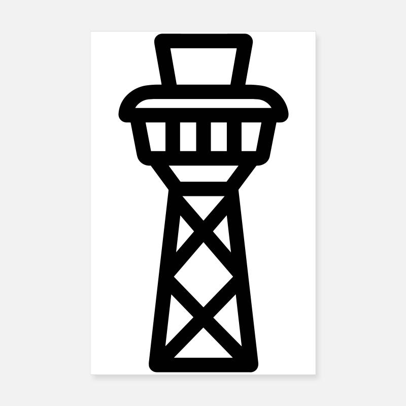 Kontrollturm Poster 20x30 cm