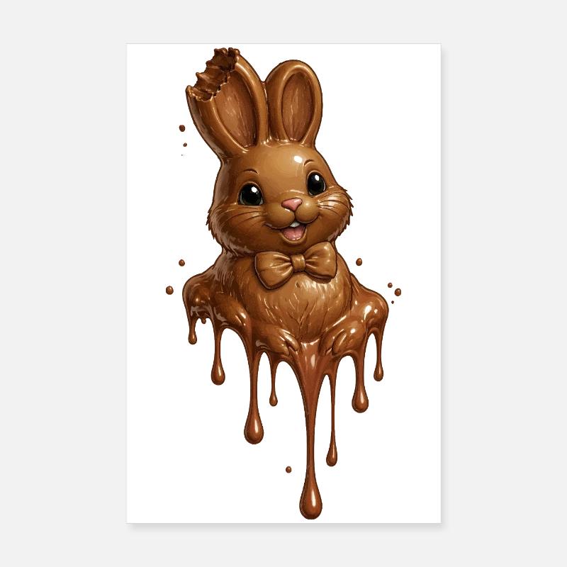 Lapin en chocolat fondant Poster 20 x 30 cm