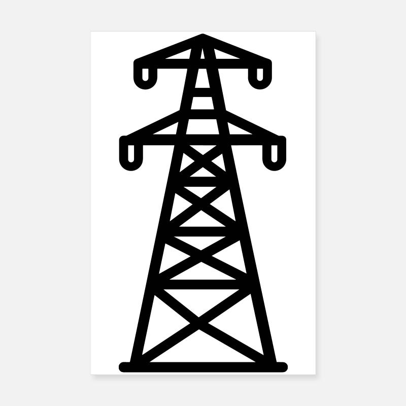 electricity pylon Poster 8" x 12" (20x30 cm)
