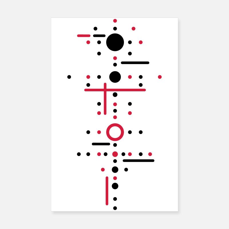 Points et lignes Poster 20 x 30 cm