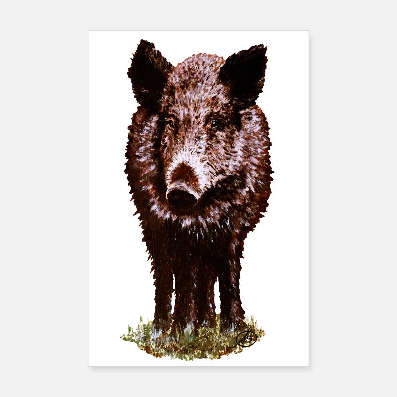 Wildschwein Poster 20x30 cm
