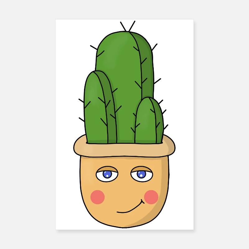 Un cactus mignon Poster 20 x 30 cm