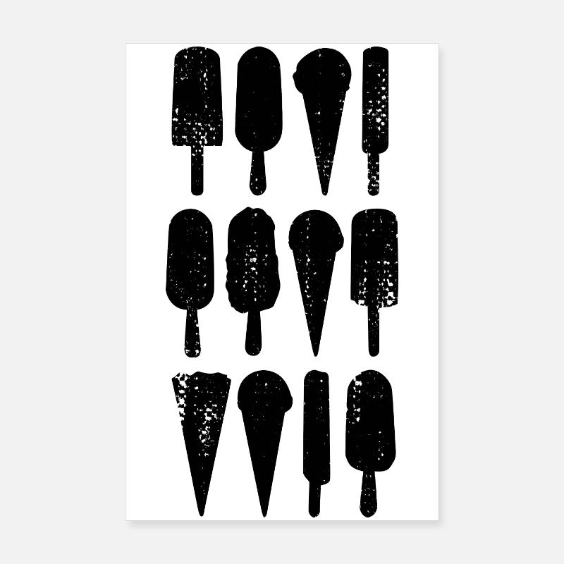 Variétés de crème glacée Poster 20 x 30 cm