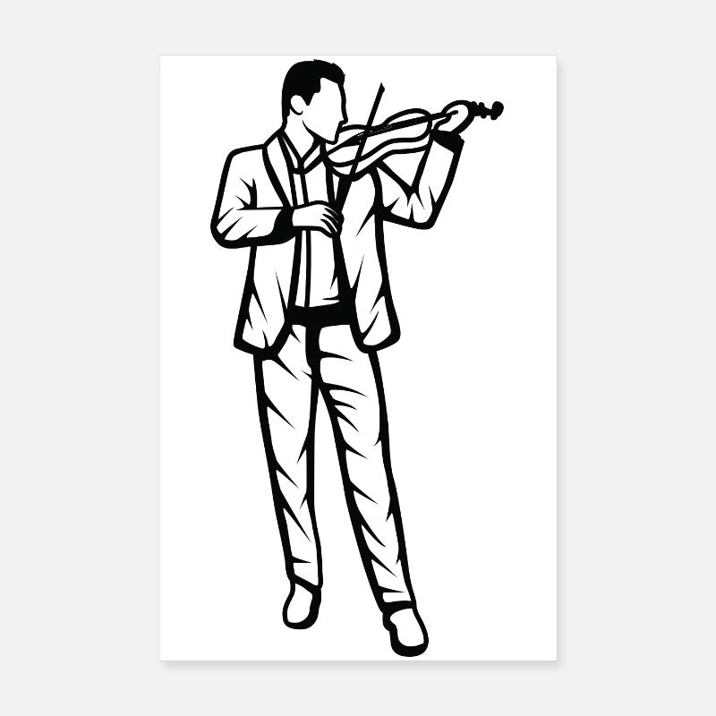 Fiddle Boy Sketch Poster 8" x 12" (20x30 cm)
