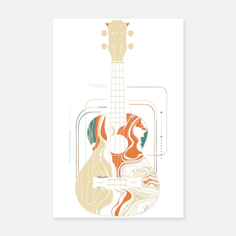 Ukulele Grafik Poster 20x30 cm