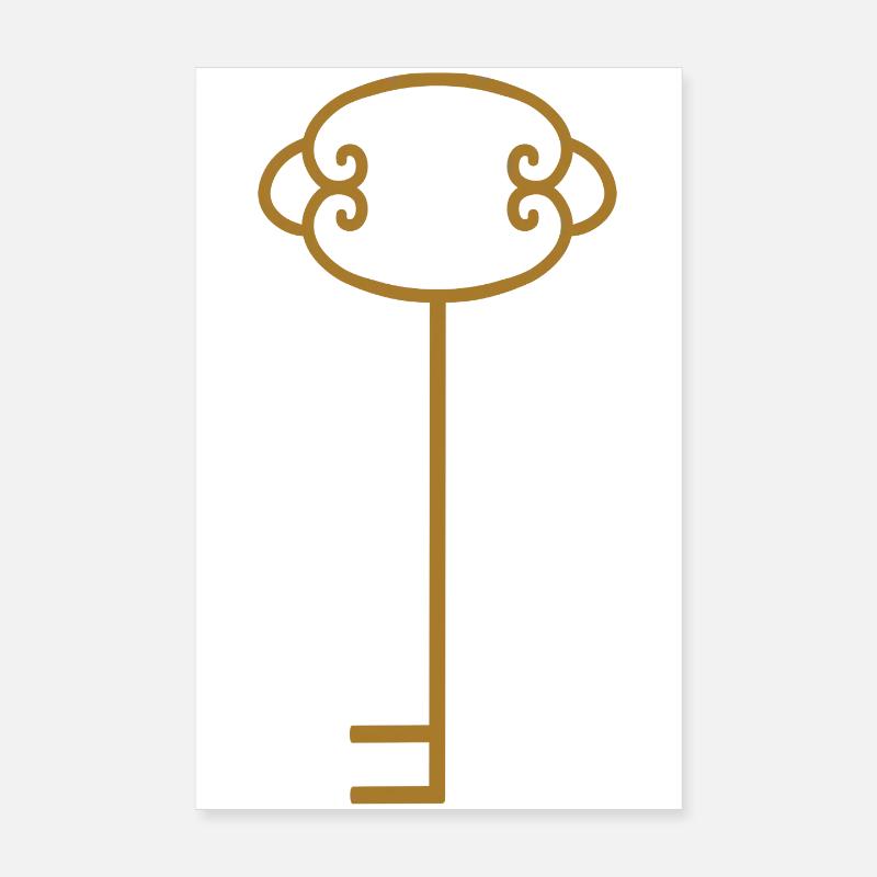 Ornement de clé vintage élégant Poster 20 x 30 cm