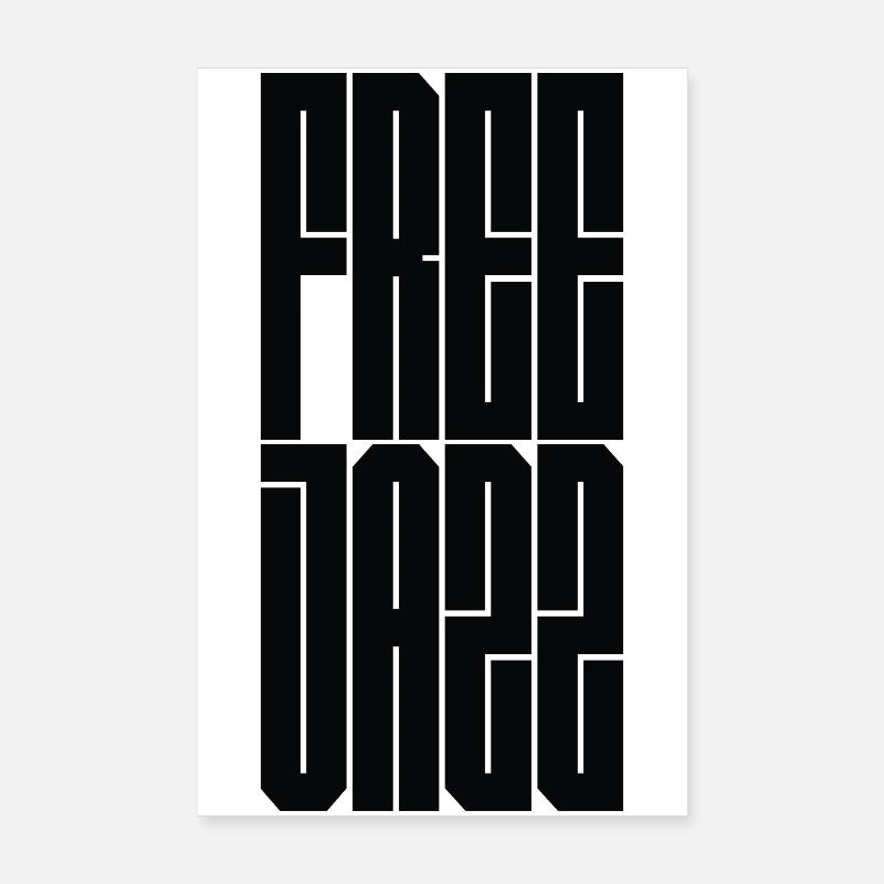 Conception du logo Free Jazz Poster 20 x 30 cm