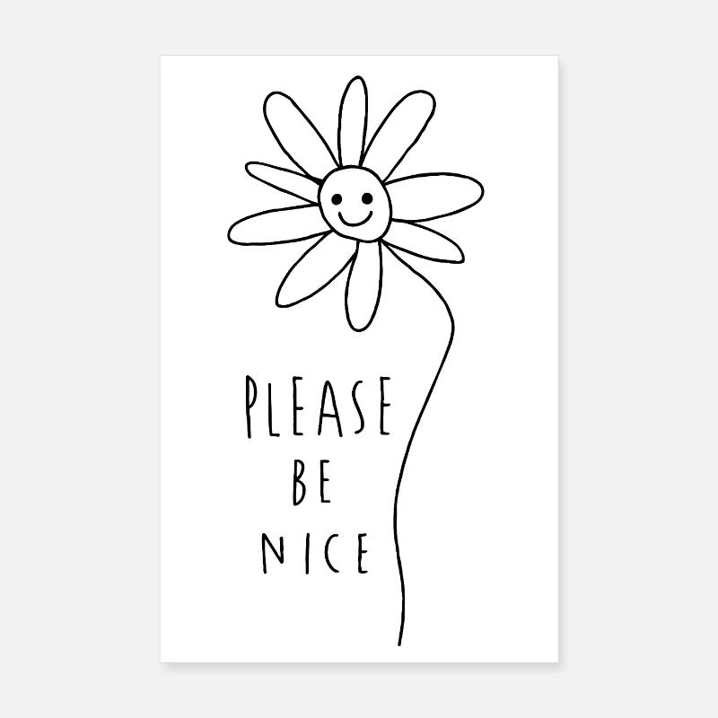 Soyez gentils – Déclaration amicale et minimale Poster 20 x 30 cm