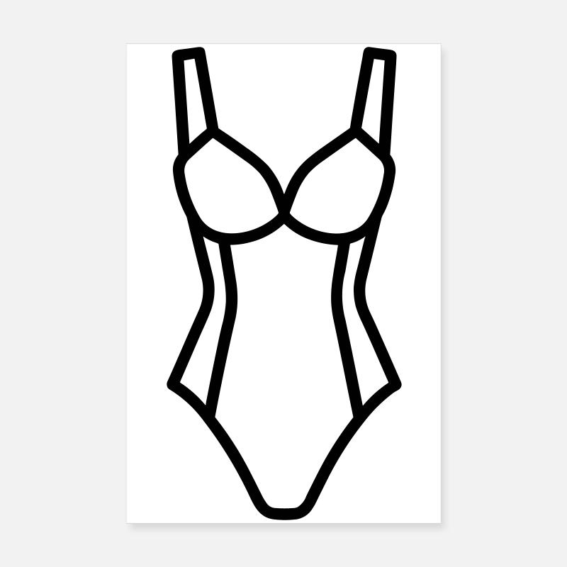 Badeanzug Poster 20x30 cm