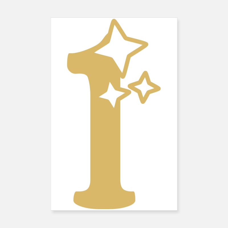 1 Jahr Jubiläum 1. Geburtstag Sternchen Poster 20x30 cm
